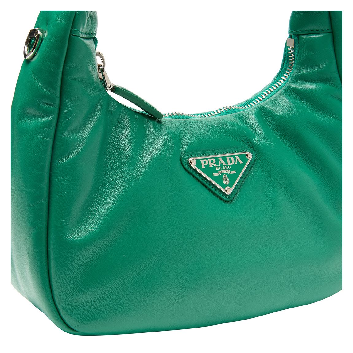Green Soft Padded Nappa Leather Mini Bag