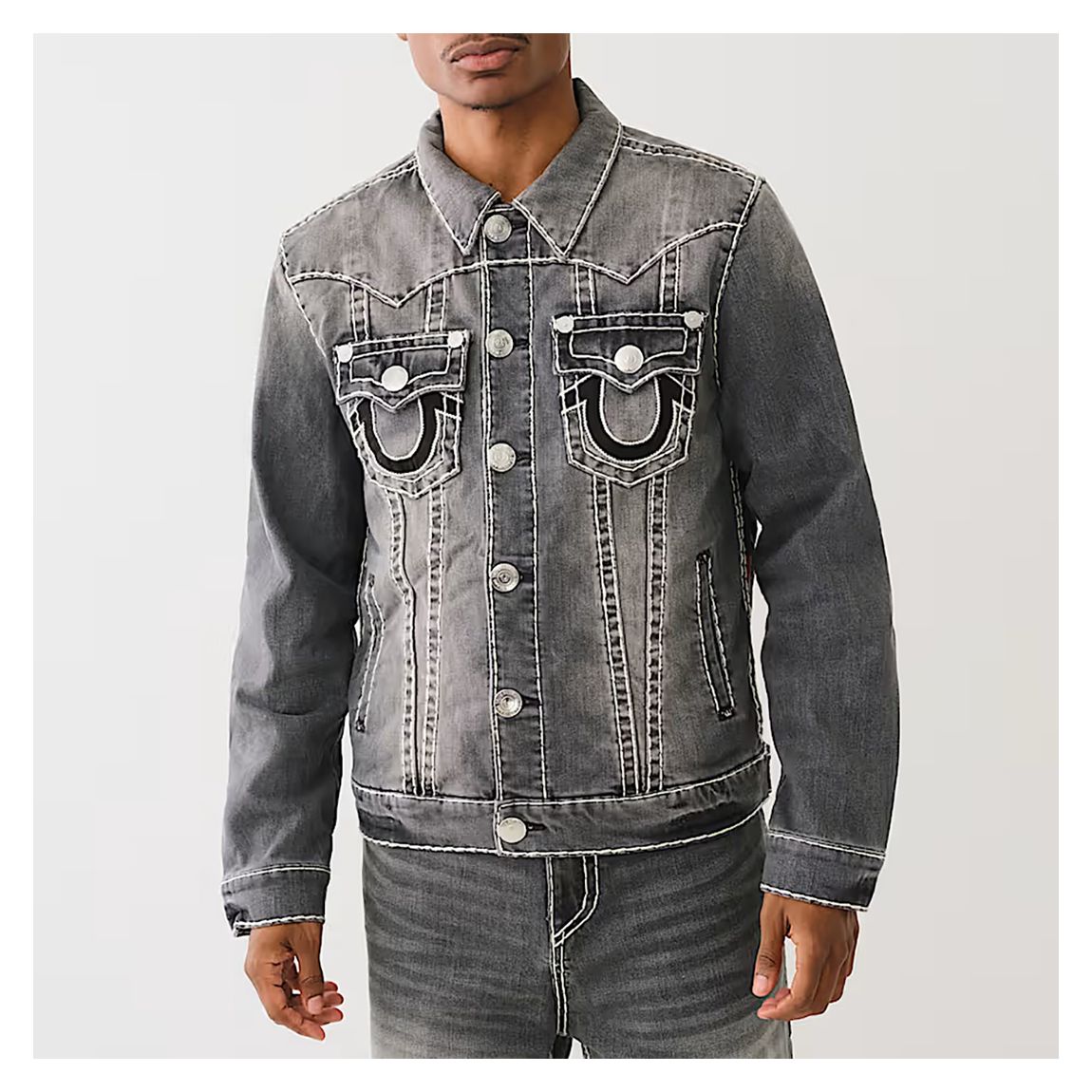 Washed Grey Jimmy Super T Denim Jacket