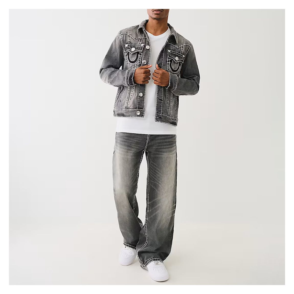 Washed Grey Jimmy Super T Denim Jacket