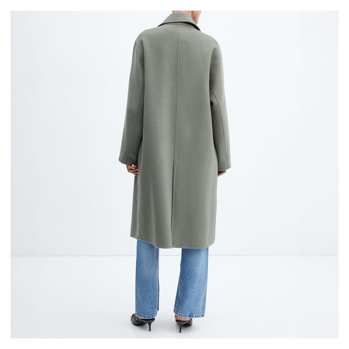 Khaki Handmade Oversized Wool Coat