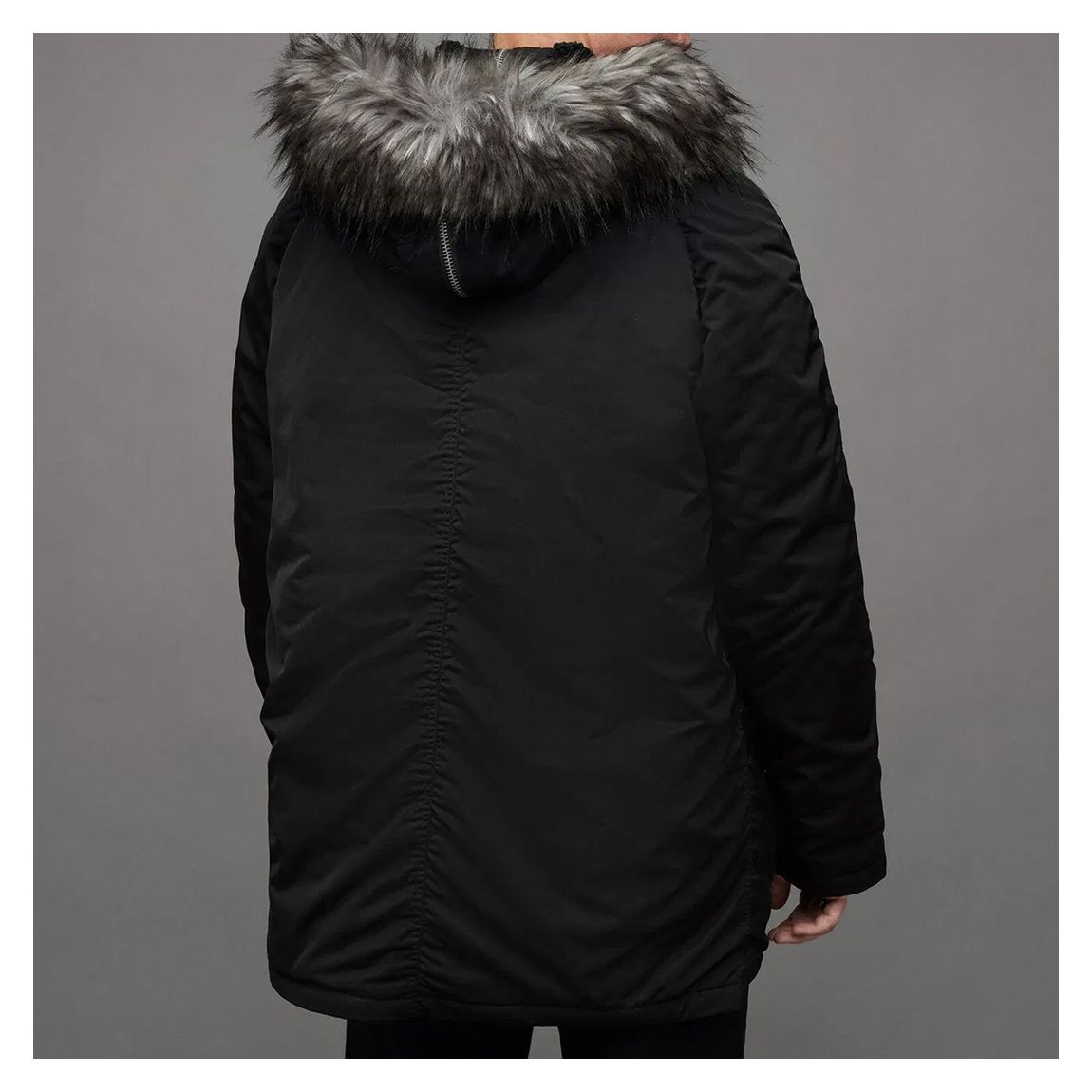 Black Jacobus Cotton Blend Parka Jacket