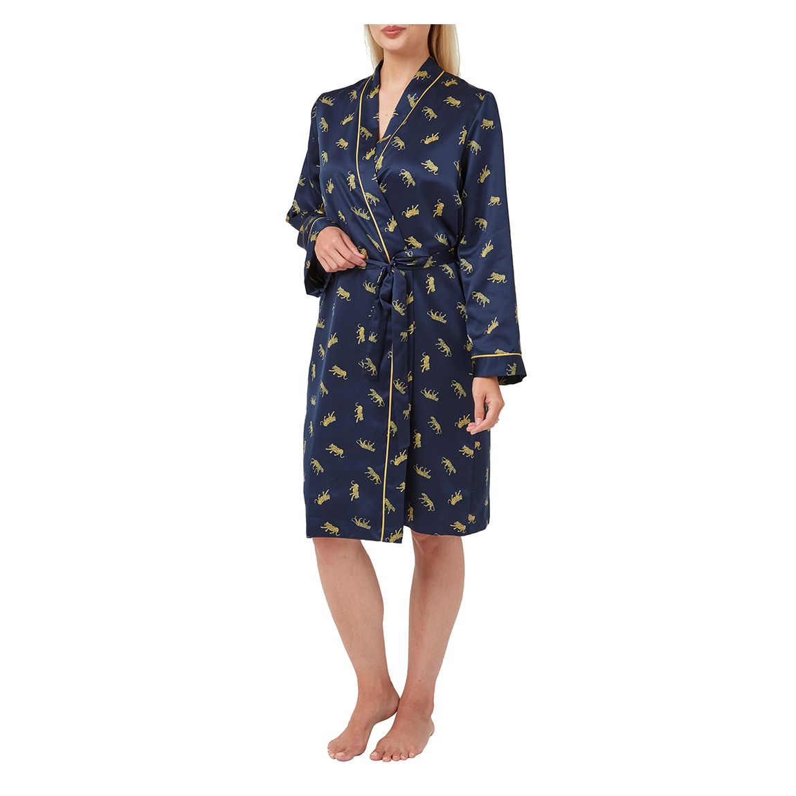 Navy Piped Gown