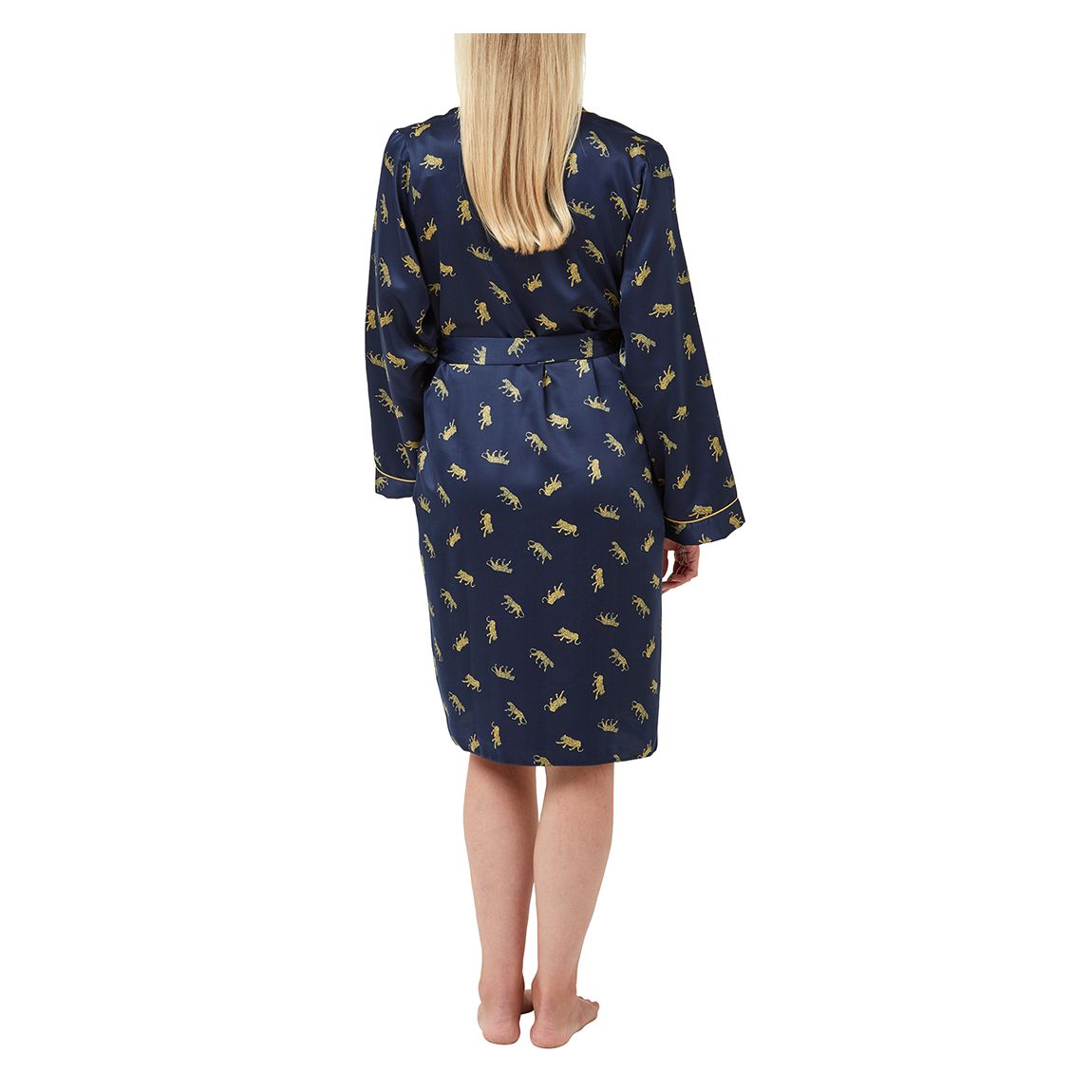 Navy Piped Gown