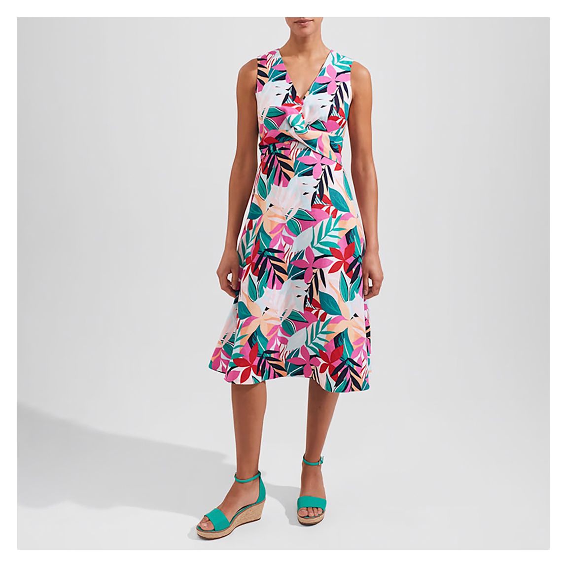 Floral Multi Mariella Linen Dress