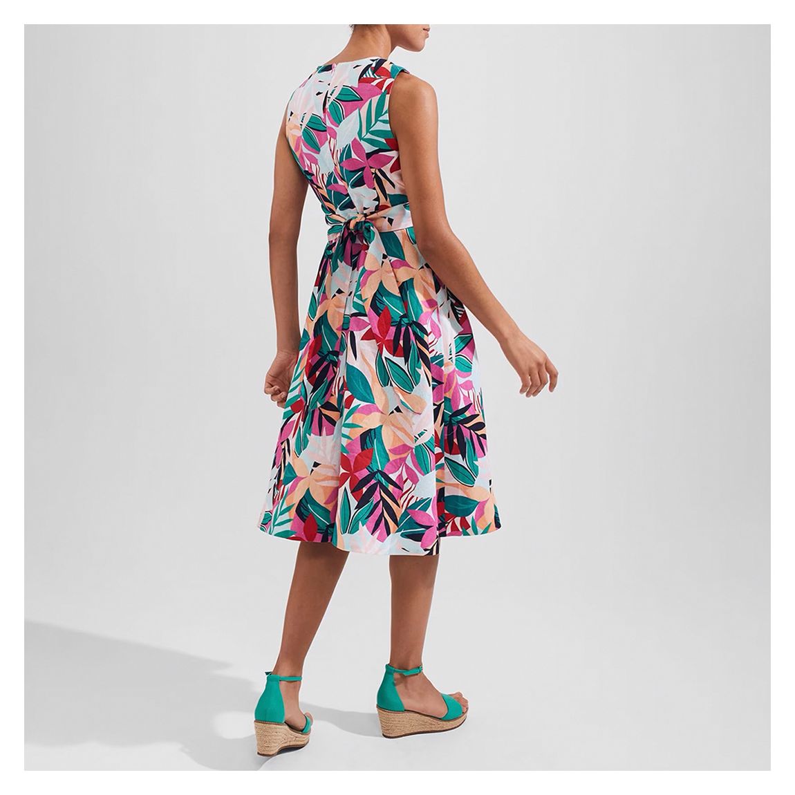 Floral Multi Mariella Linen Dress