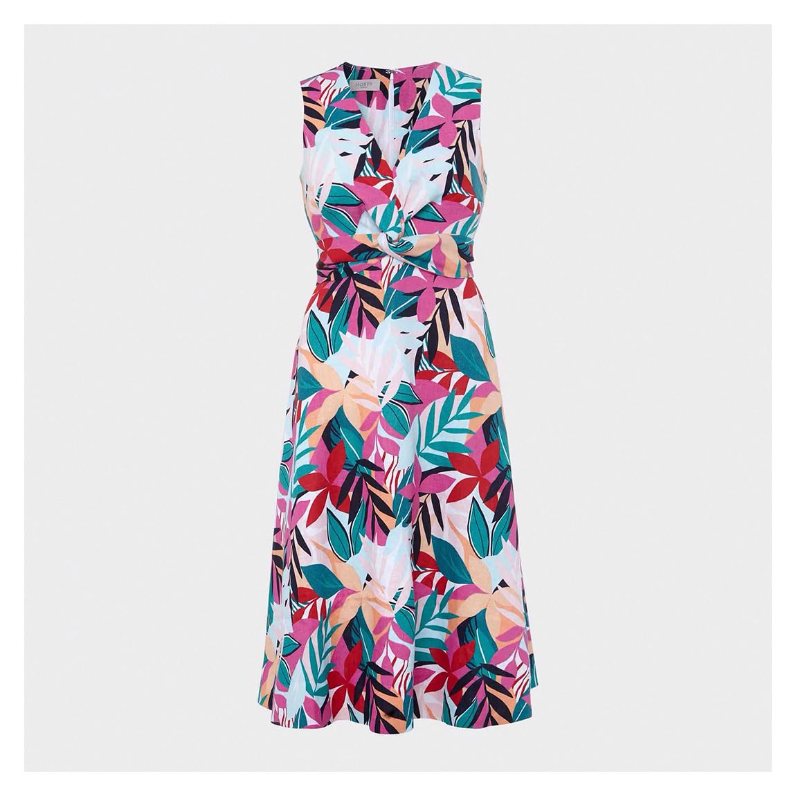 Floral Multi Mariella Linen Dress