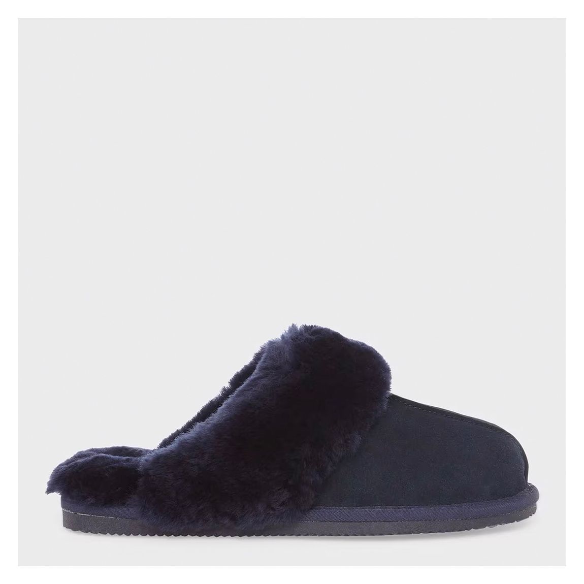 Navy Lillian Suede Slippers