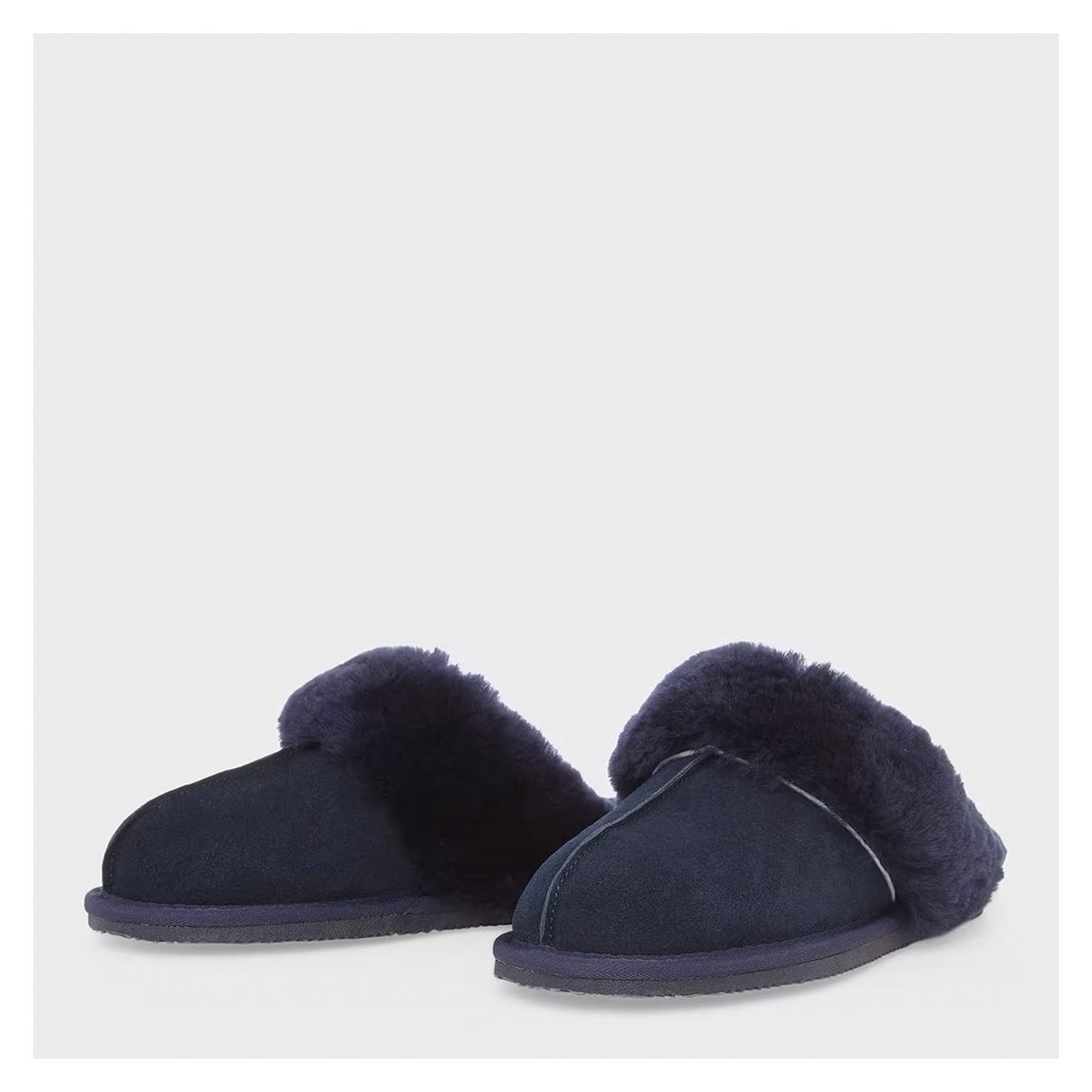 Navy Lillian Suede Slippers