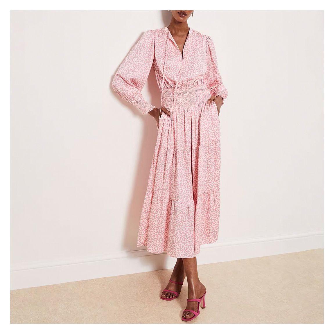 【HOBBS LONDON】Forbury Paris Midi Dress ワンピース 0124-5363-9045L00-FORBURY-