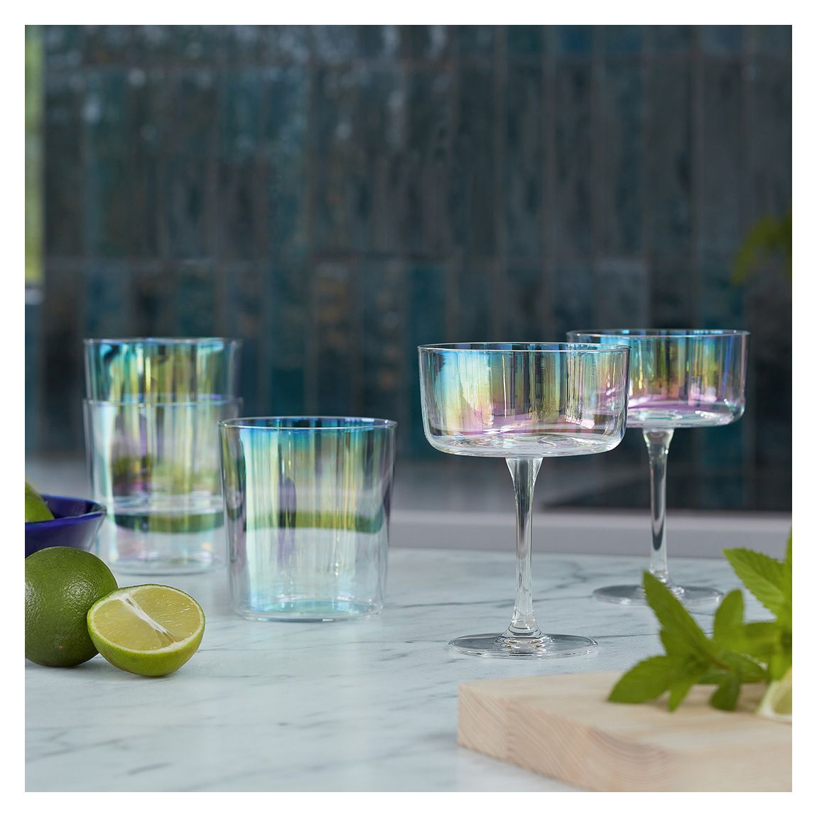 Set of 2 Iridescence Cocktail Glass 230ml