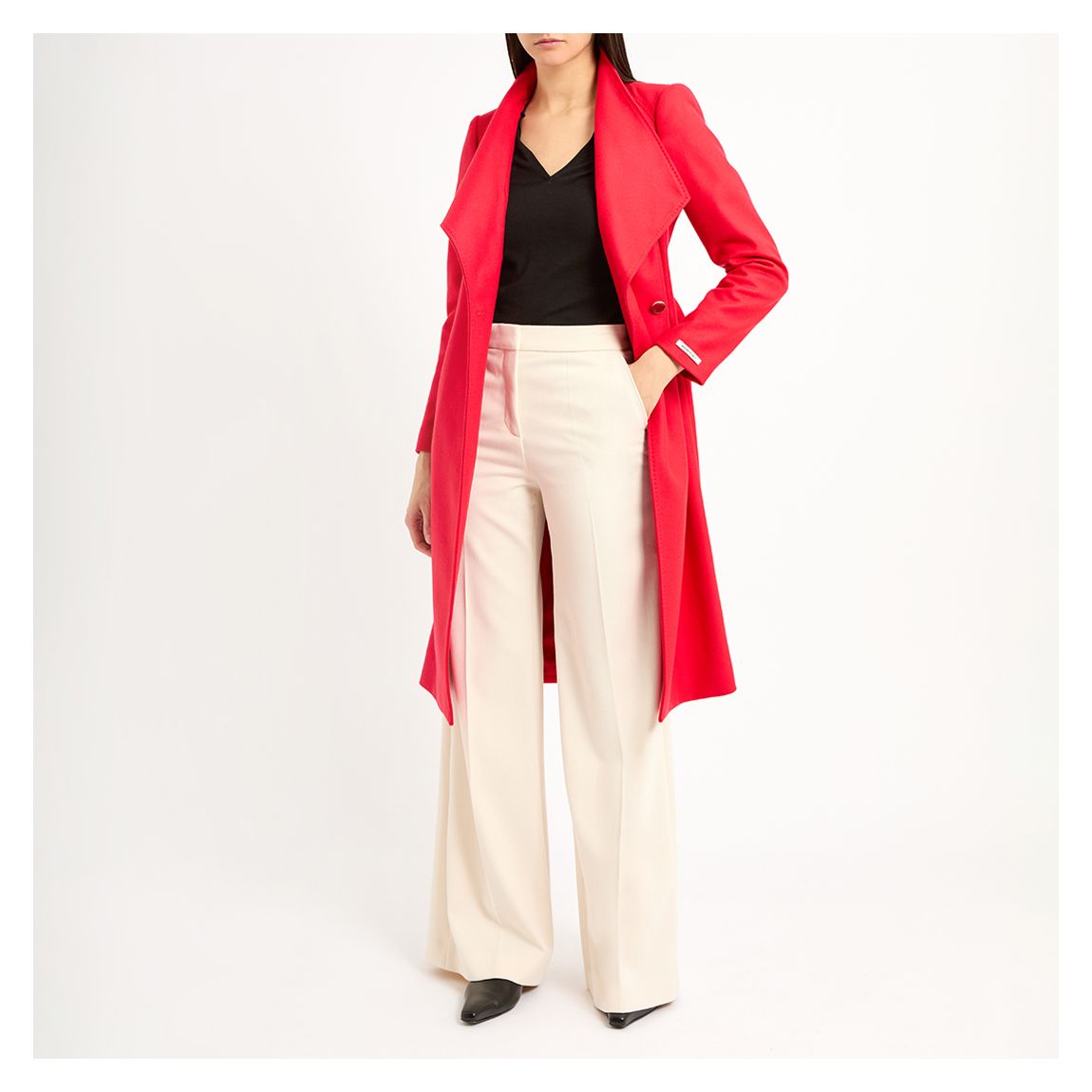 Rust Classic Wool Wrap Coat