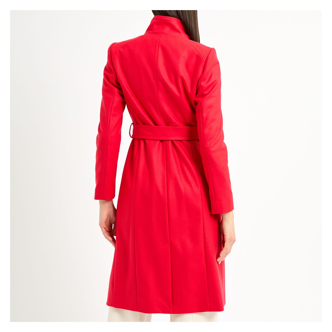 Rust Classic Wool Wrap Coat