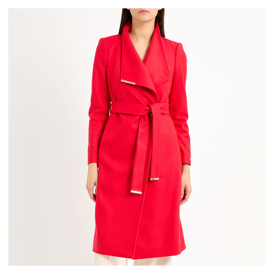 Rust Classic Wool Wrap Coat