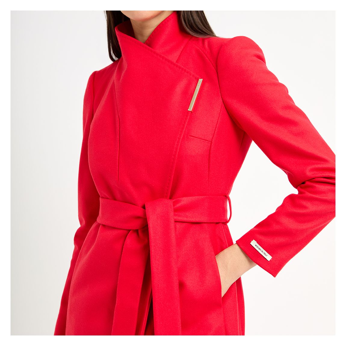 Rust Classic Wool Wrap Coat