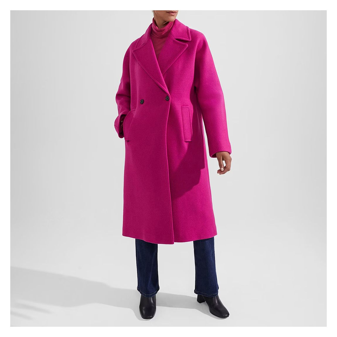Hobbs Fuschia Coat Purple Hobbs Saskia Trench Pink BNWT HOBBS