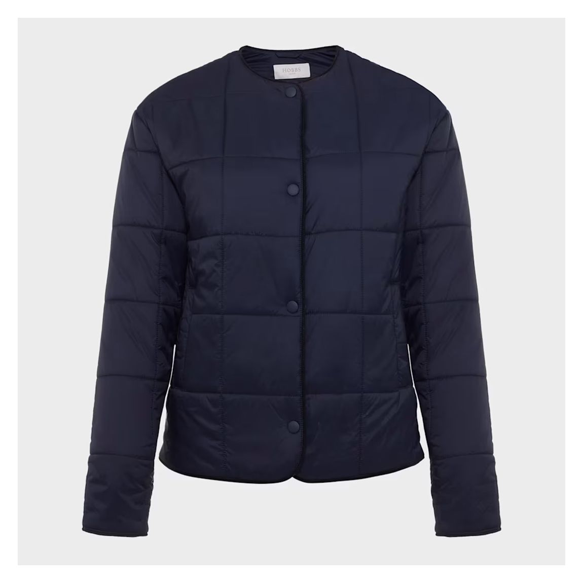 Hobbs London Navy Ottilie Quilted Jacket - BrandAlley