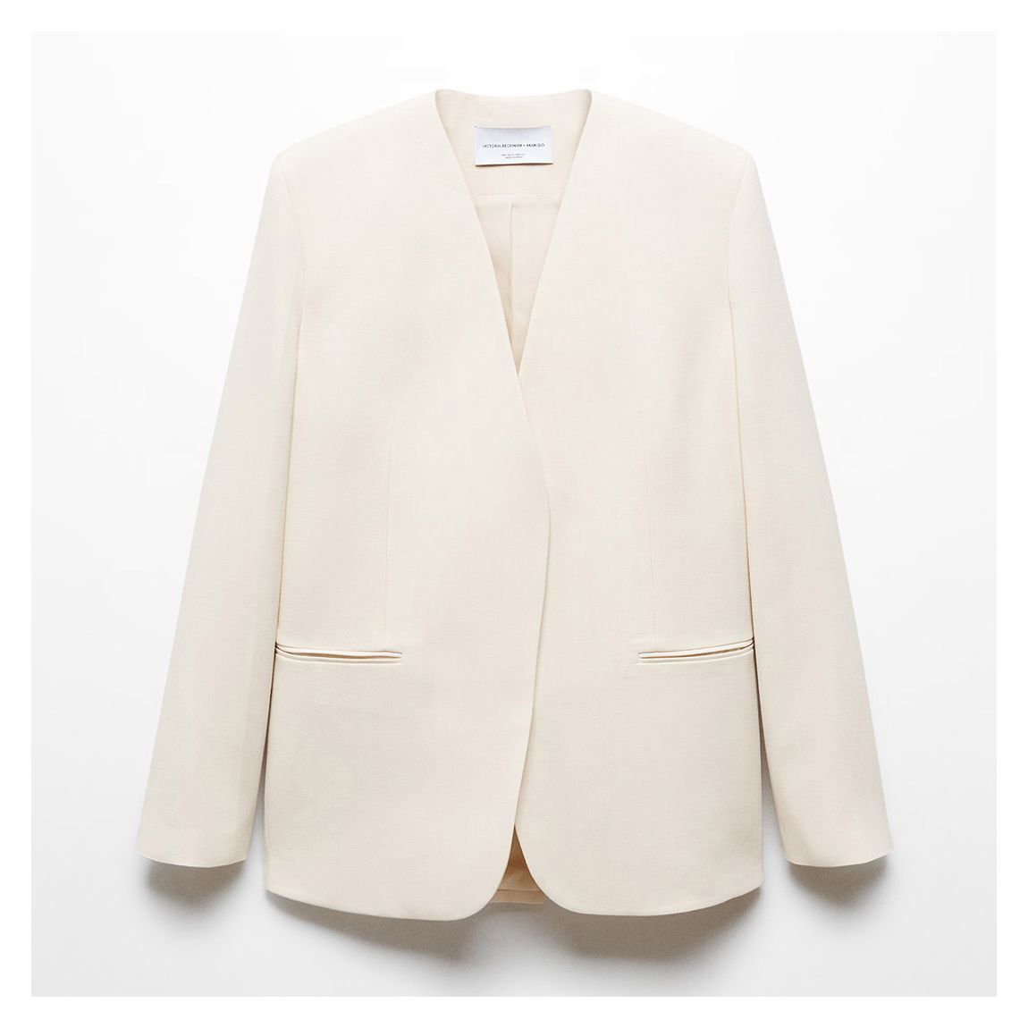 White Buttonless Blazer