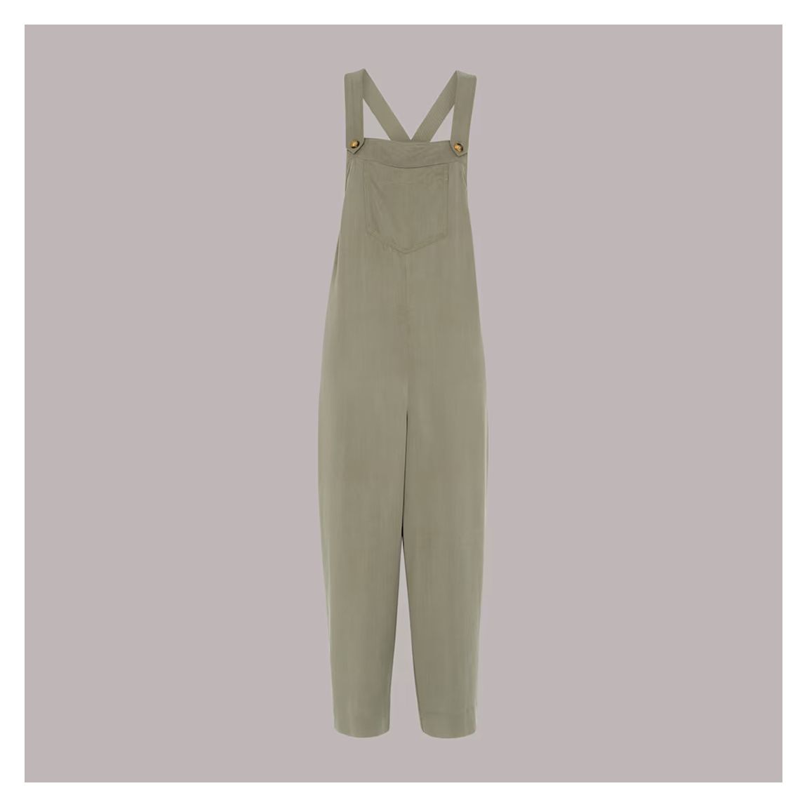 Khaki Rita Wide Dungarees