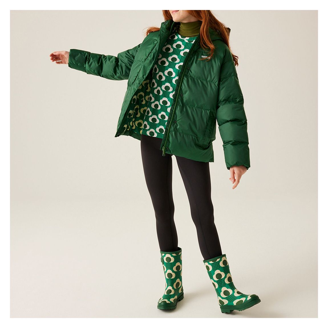 Green Orla Kiely Oversized Coat
