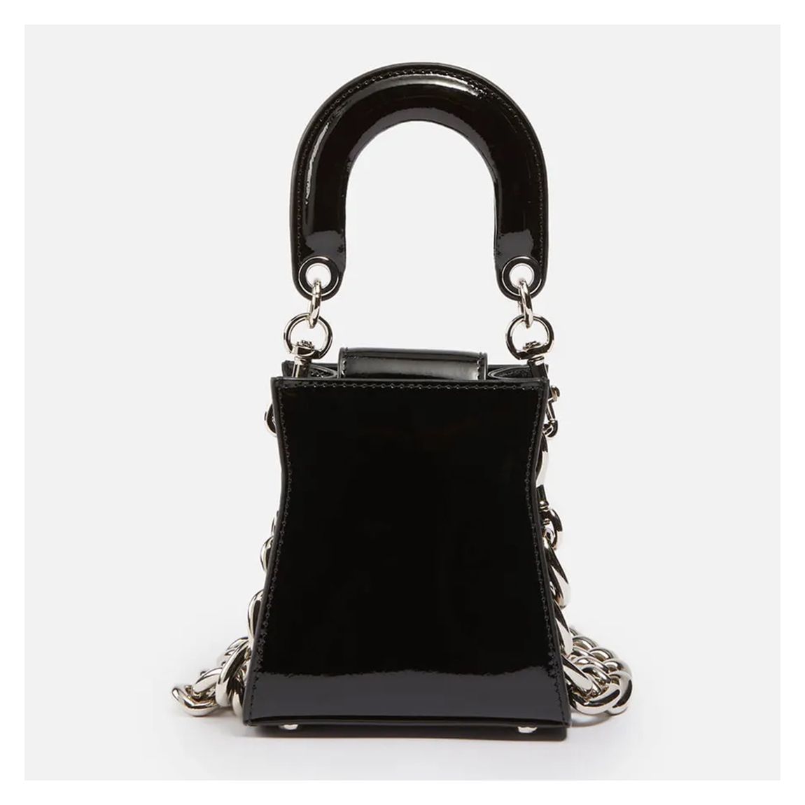 Vivienne Westwood Black Shiny Patent Kelly Small Handbag