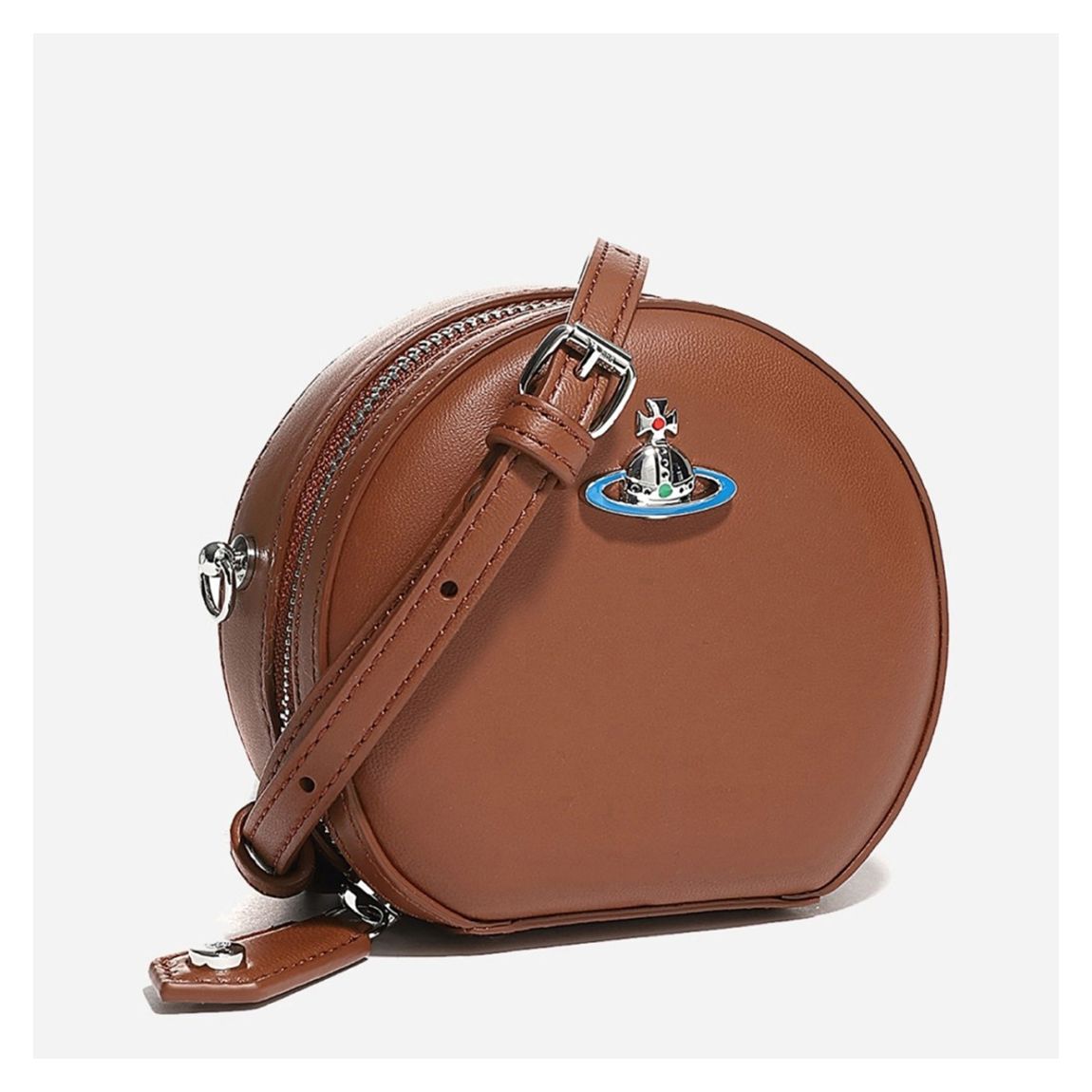 Vivienne Westwood Tan Nappa Mini Round Crossbody - BrandAlley