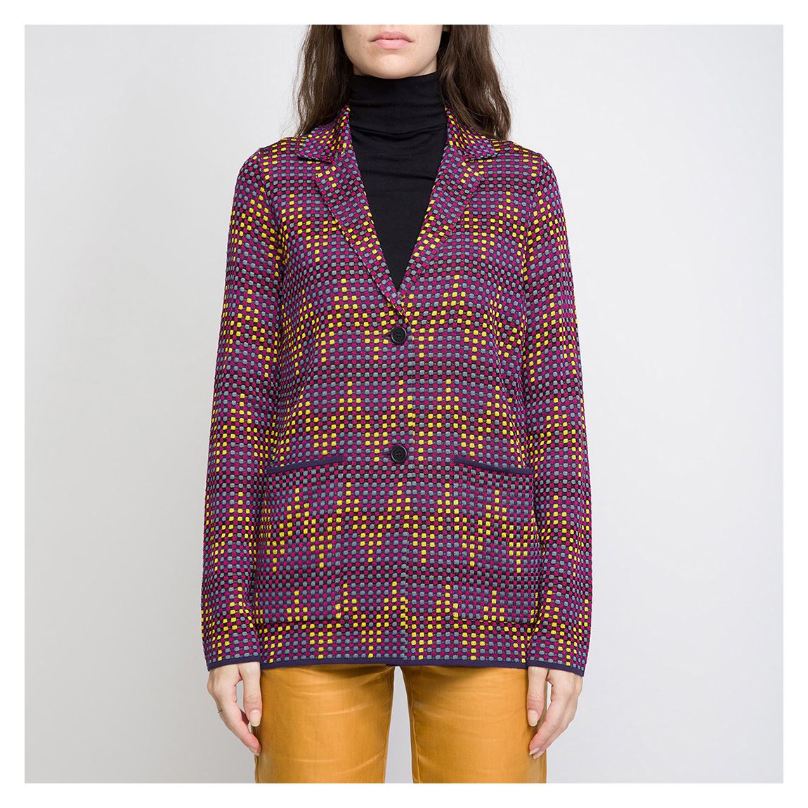 M Missoni Pink Zig Zag Single Breasted Blazer - BrandAlley