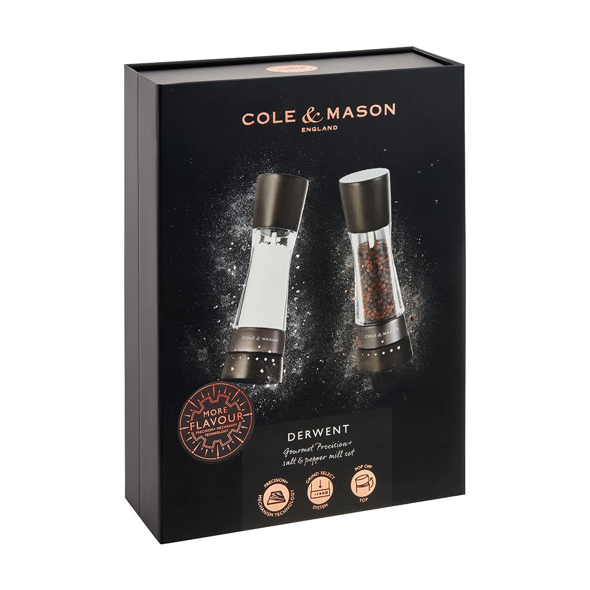 Derwent Black Salt &amp; Pepper Mill Set