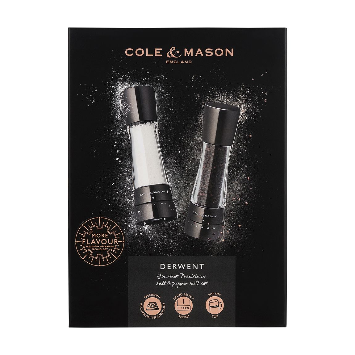 Derwent Black Salt &amp; Pepper Mill Set