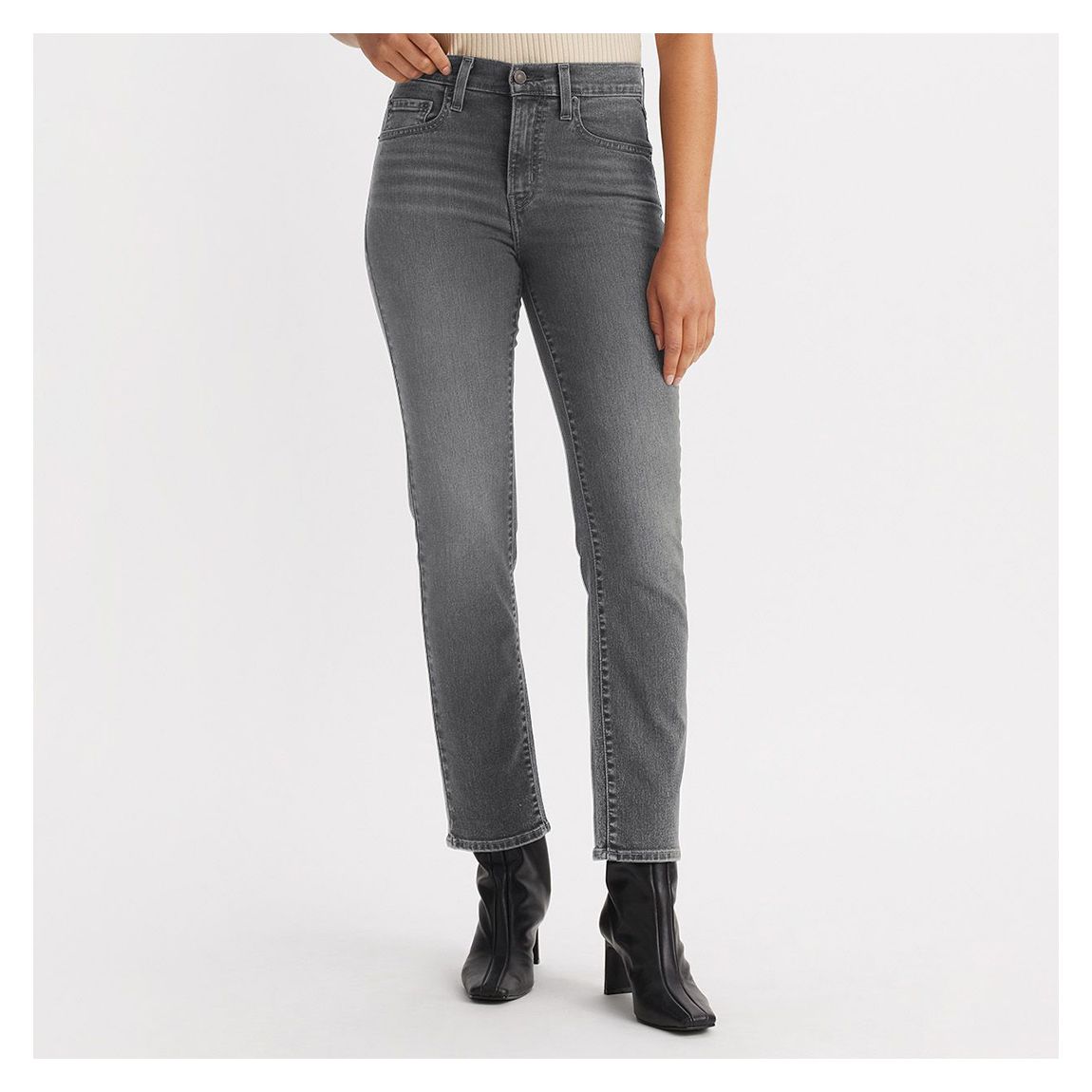 Grey 724&trade; High Rise Straight Stretch Jeans