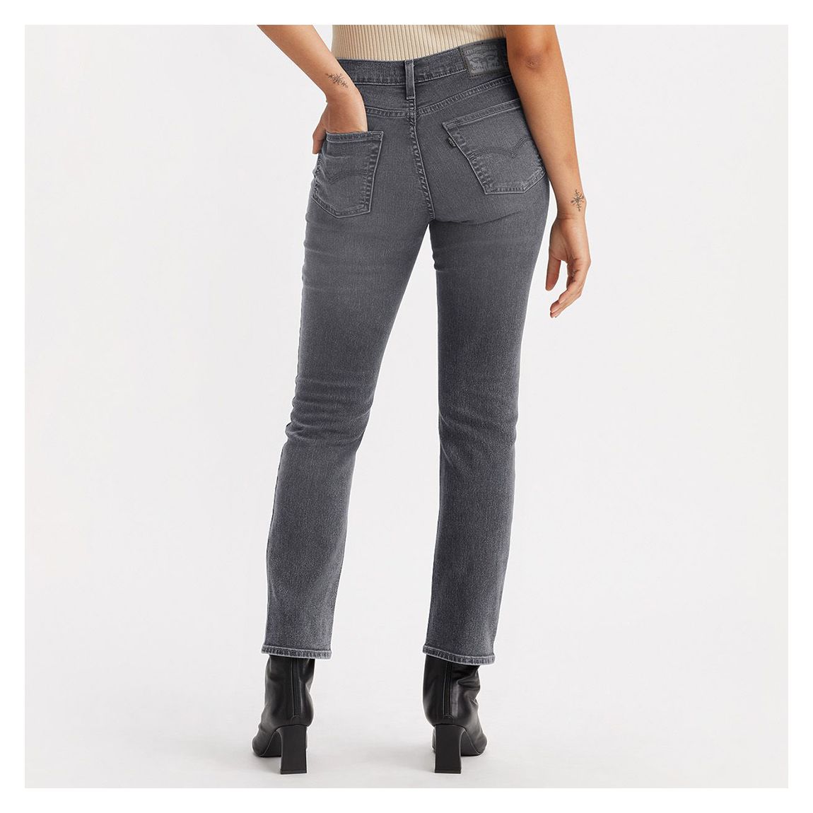 Grey 724&trade; High Rise Straight Stretch Jeans