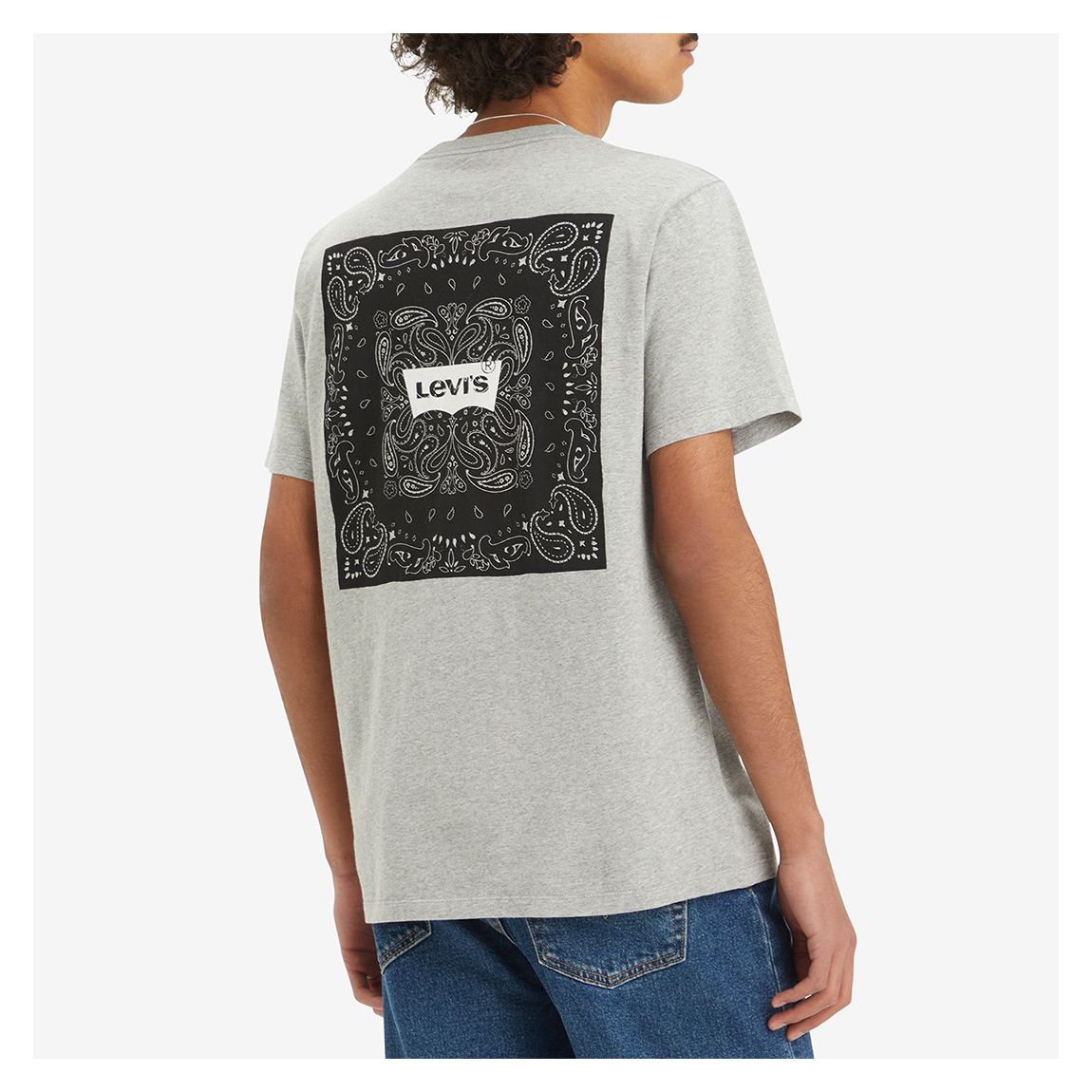 Levis Atelier Veronica Tee Levis Levi's Grey Bandana Logo Cotton T
