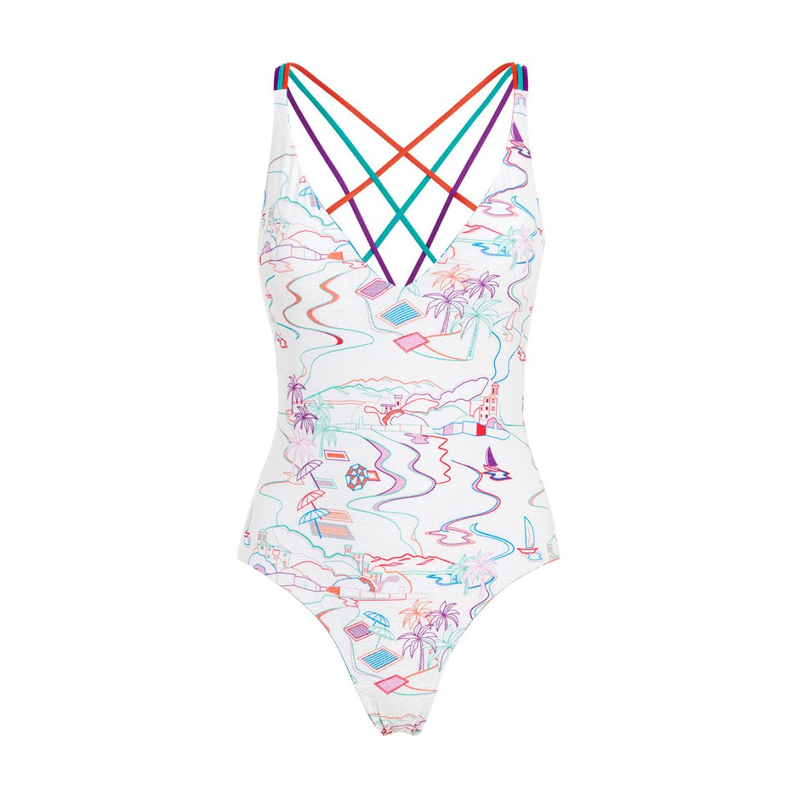 Paolita Blue Multi Isla Bonita Azania Reversible One Piece