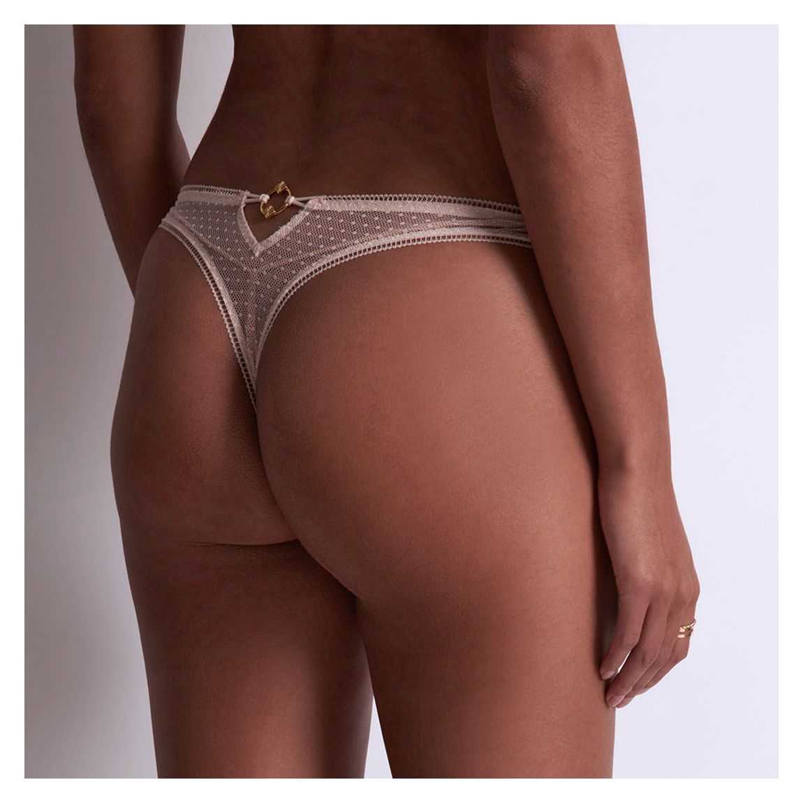 Aubade Illusion Fauve Tanga The Blanc - BrandAlley