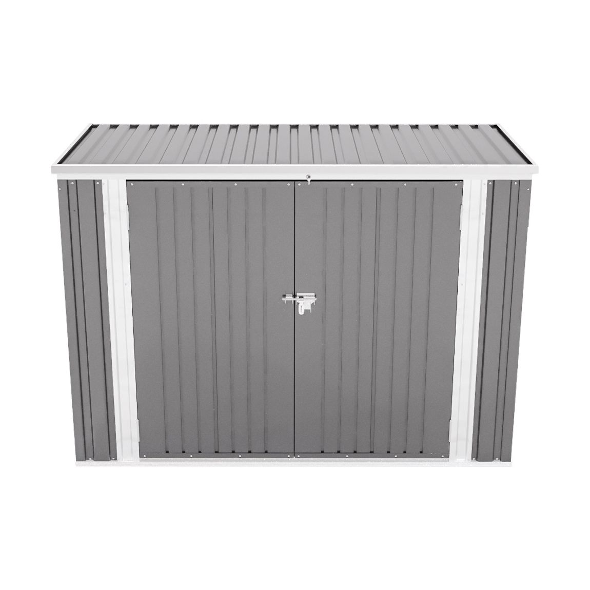 Medium Grey Garden Heavy Duty Steel Bicycle Storage Shed