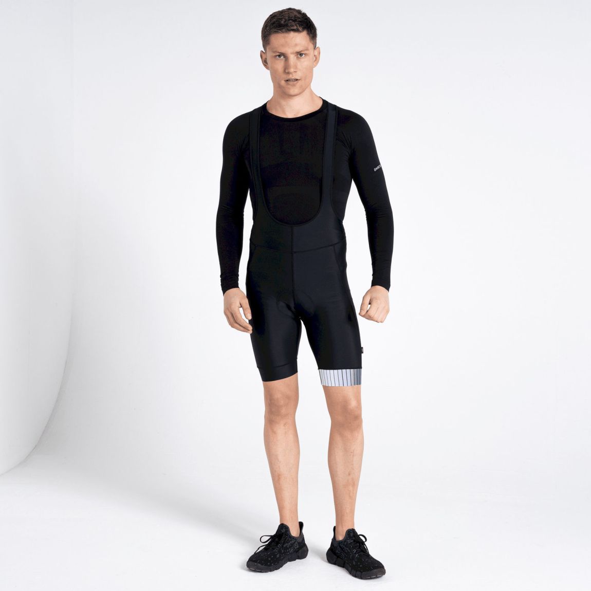 Mens Virtuous Underlined AEP Bibbed Cycling Bib Shorts Black