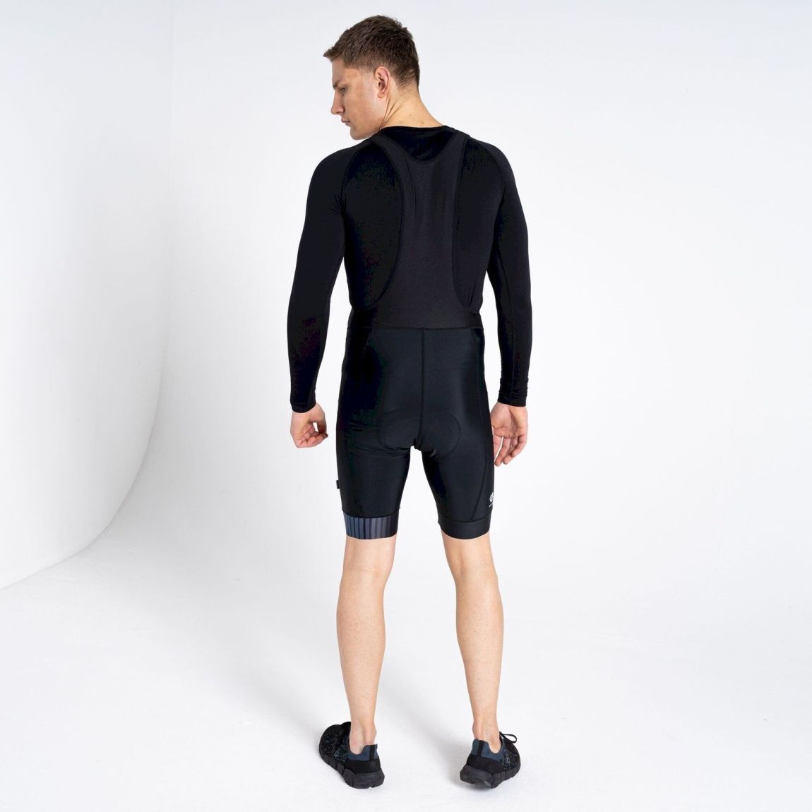 Mens Virtuous Underlined AEP Bibbed Cycling Bib Shorts Black