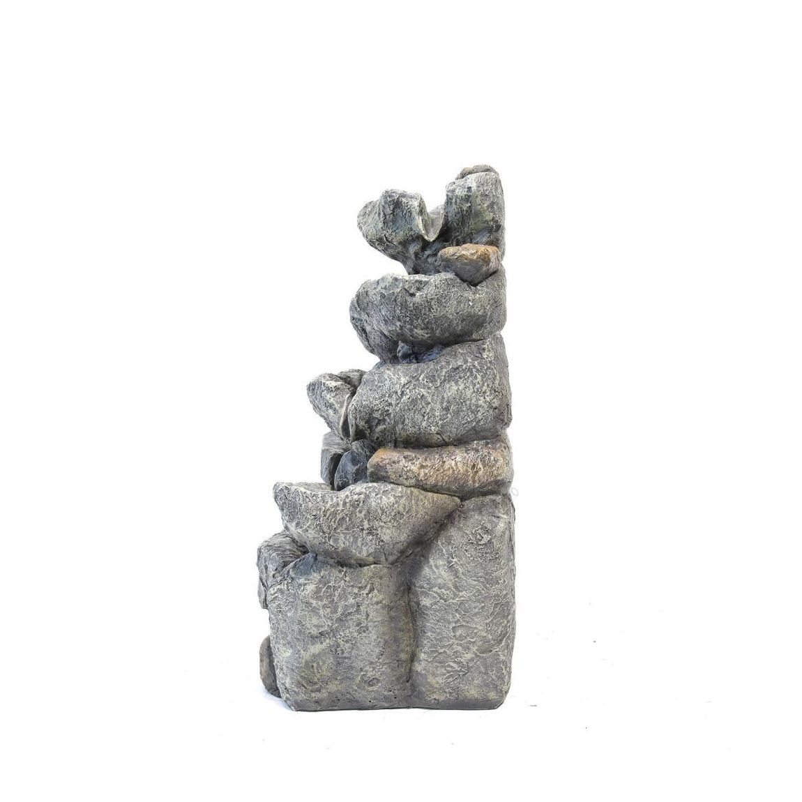 Outdoor Solar-Powered Fountain Rockery with LED Light 31 cm W x 24 cm D x 49 cm H