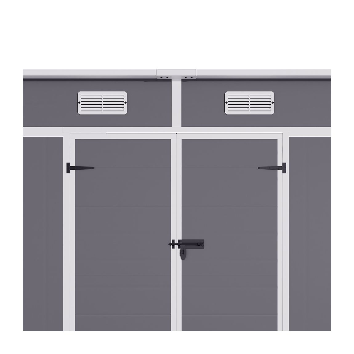 Light Grey Outdoor Plastic Garden Storage Shed