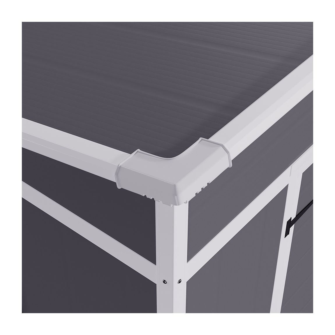 Light Grey Outdoor Plastic Garden Storage Shed