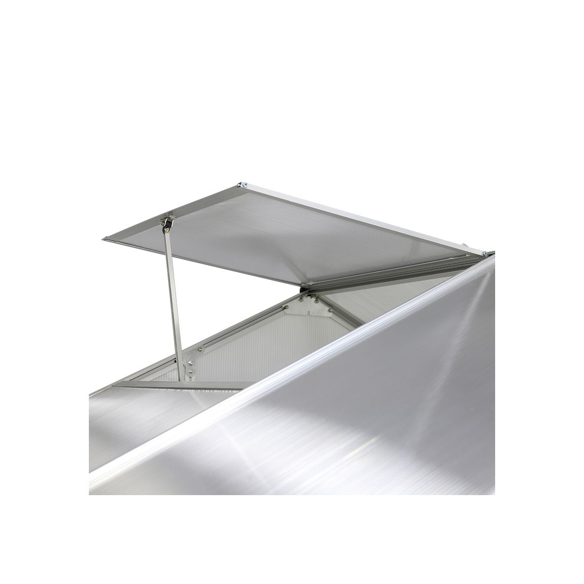 Silver Aluminium Frame Outdoor Small Greenhouse with Base