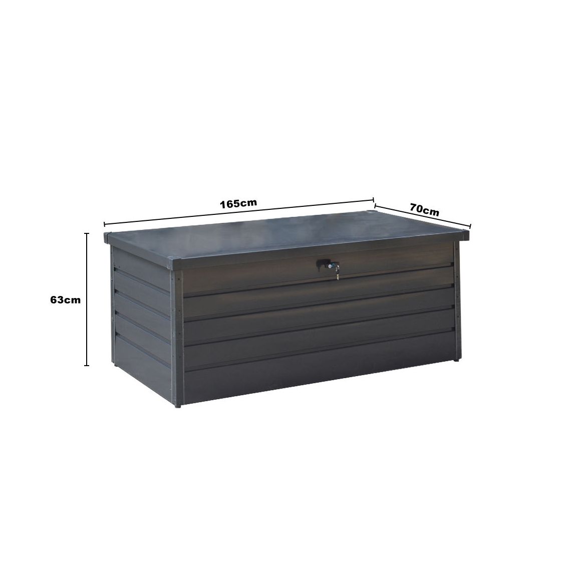 Anthracite Garden Lockable Metal Storage Box 600L