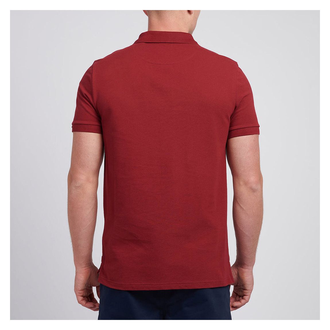 Red Cotton Pique Polo Top