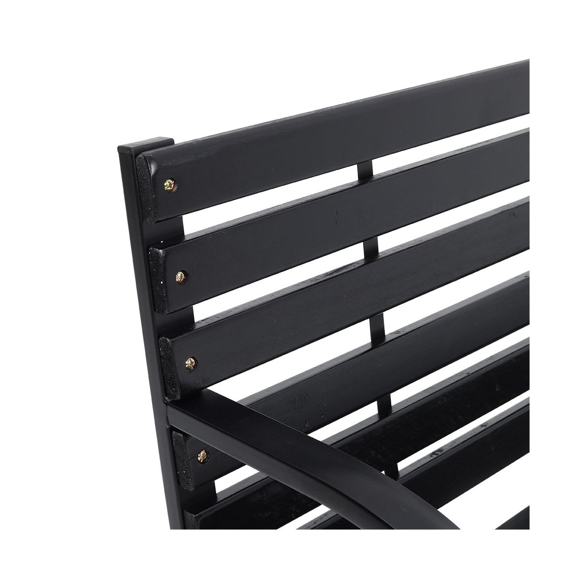 Outdoor Park Bench Solid Wood Metal Garden Bench