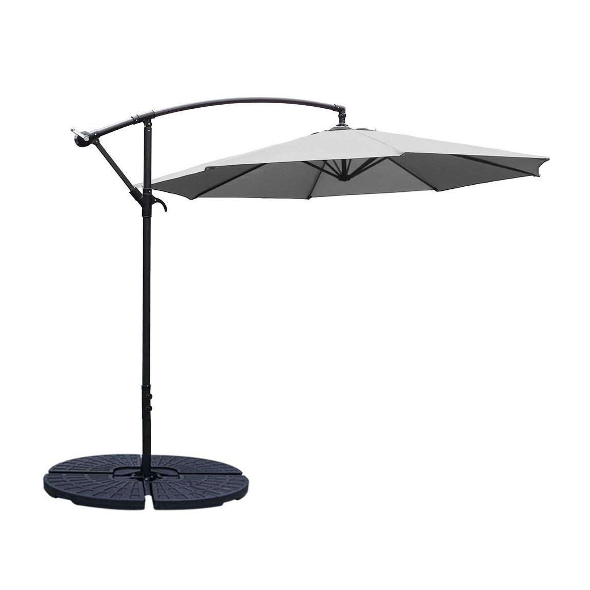 3M Garden Cantilever Parasol Outdoor Sun Umbrella with Base