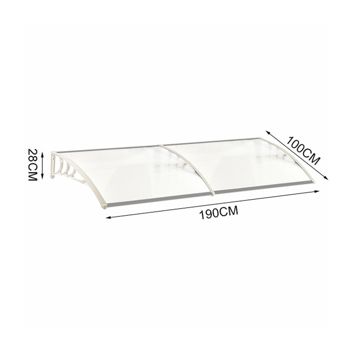 1.9 m W x 1m D Door Canopy