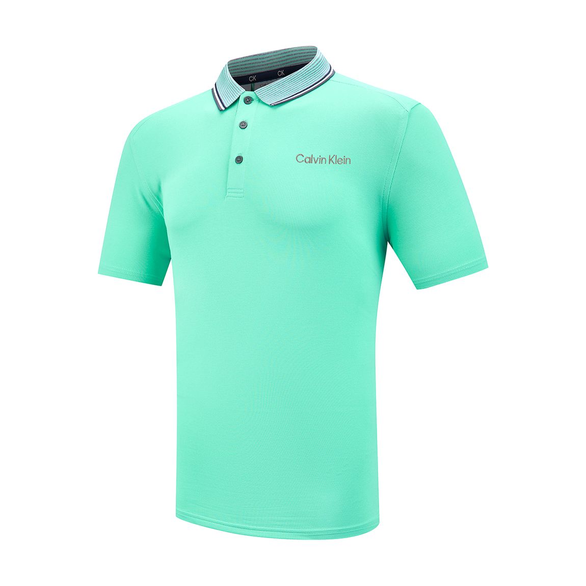 Mint Green Calvin Klein Tipped Collar Polo