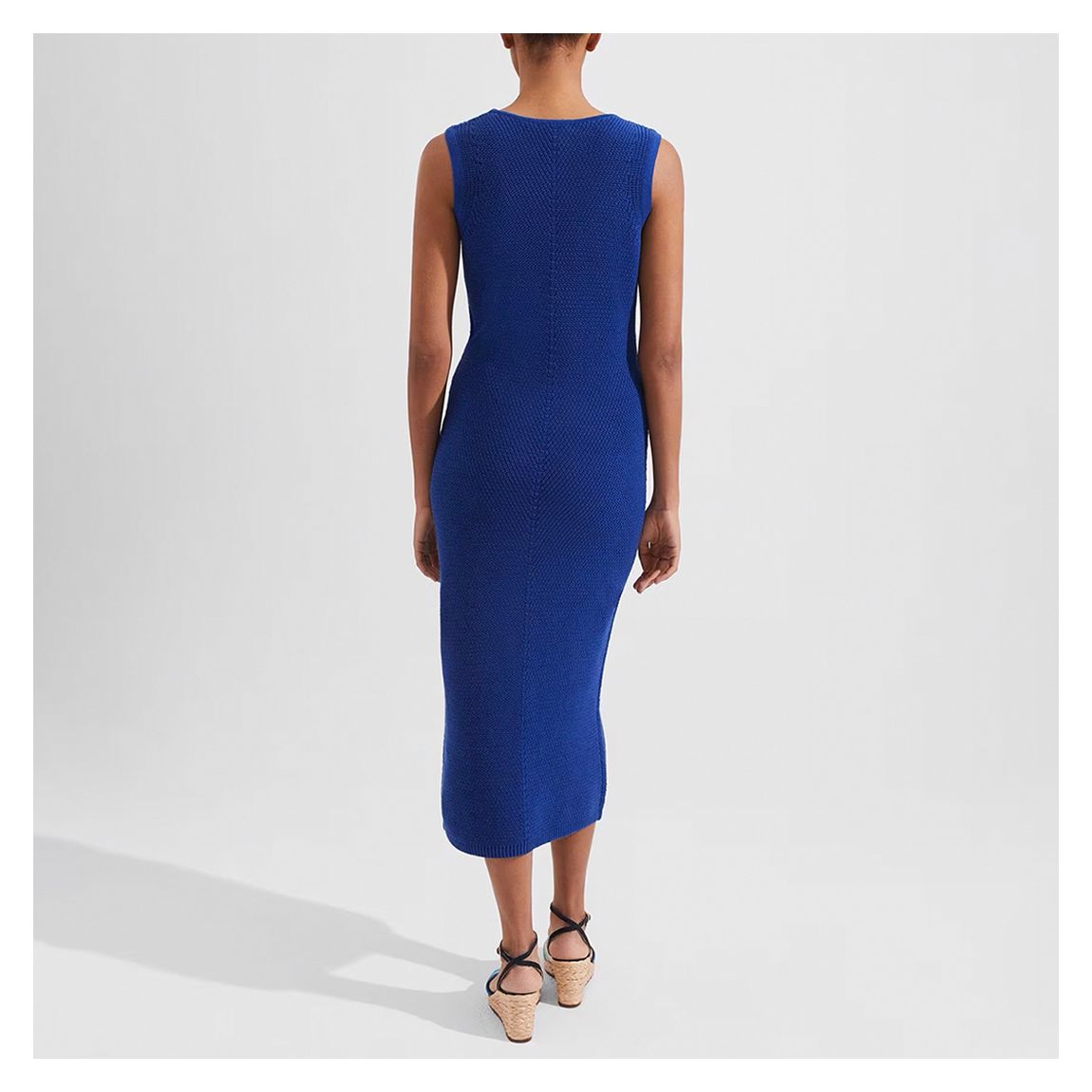 Bright Blue Elea Knitted Cotton Dress