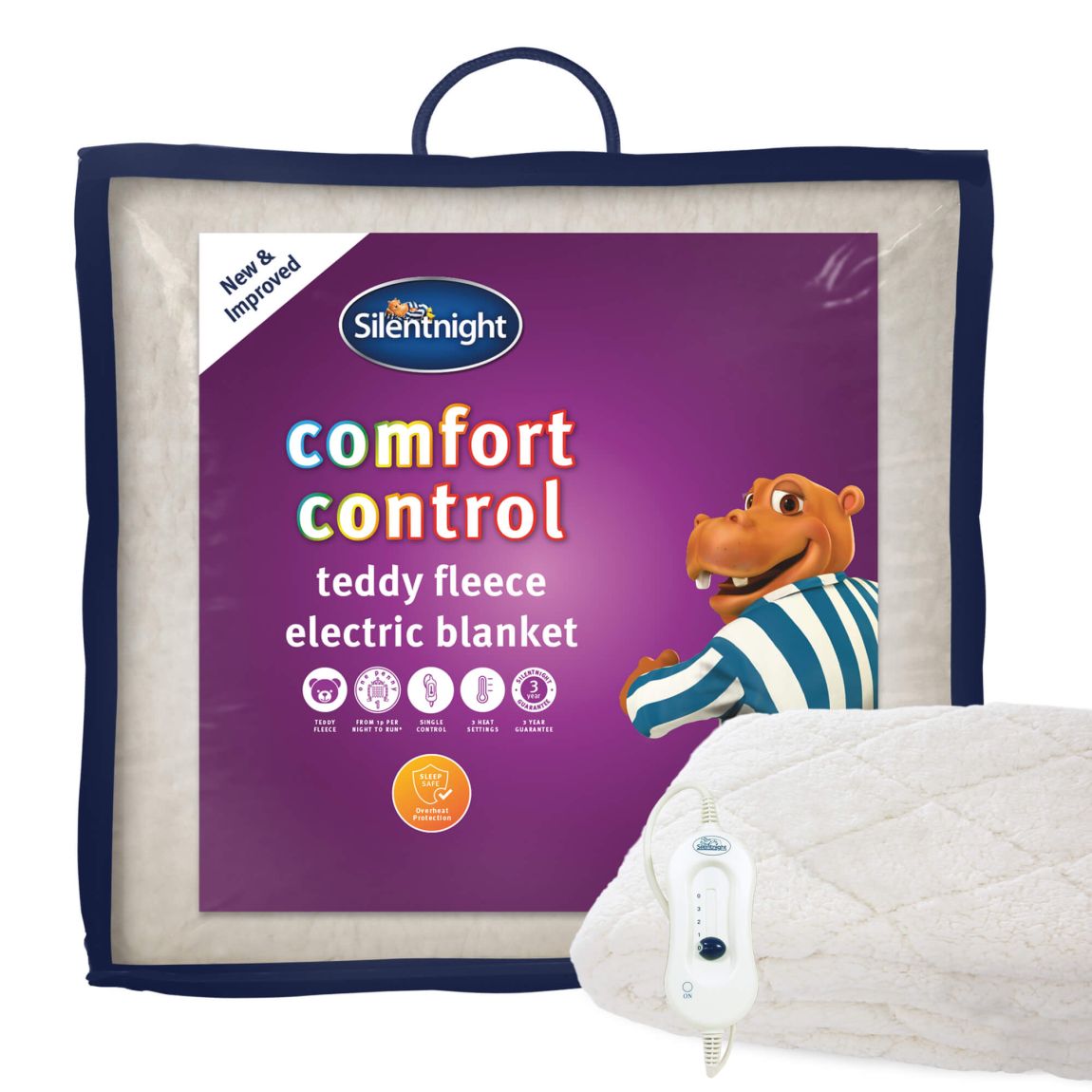 Silentnight Comfort Control Teddy Fleece Electric Blanket - King