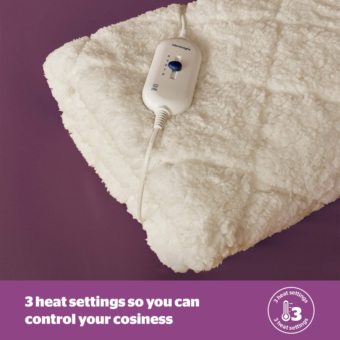 Silentnight Comfort Control Teddy Fleece Electric Blanket - King