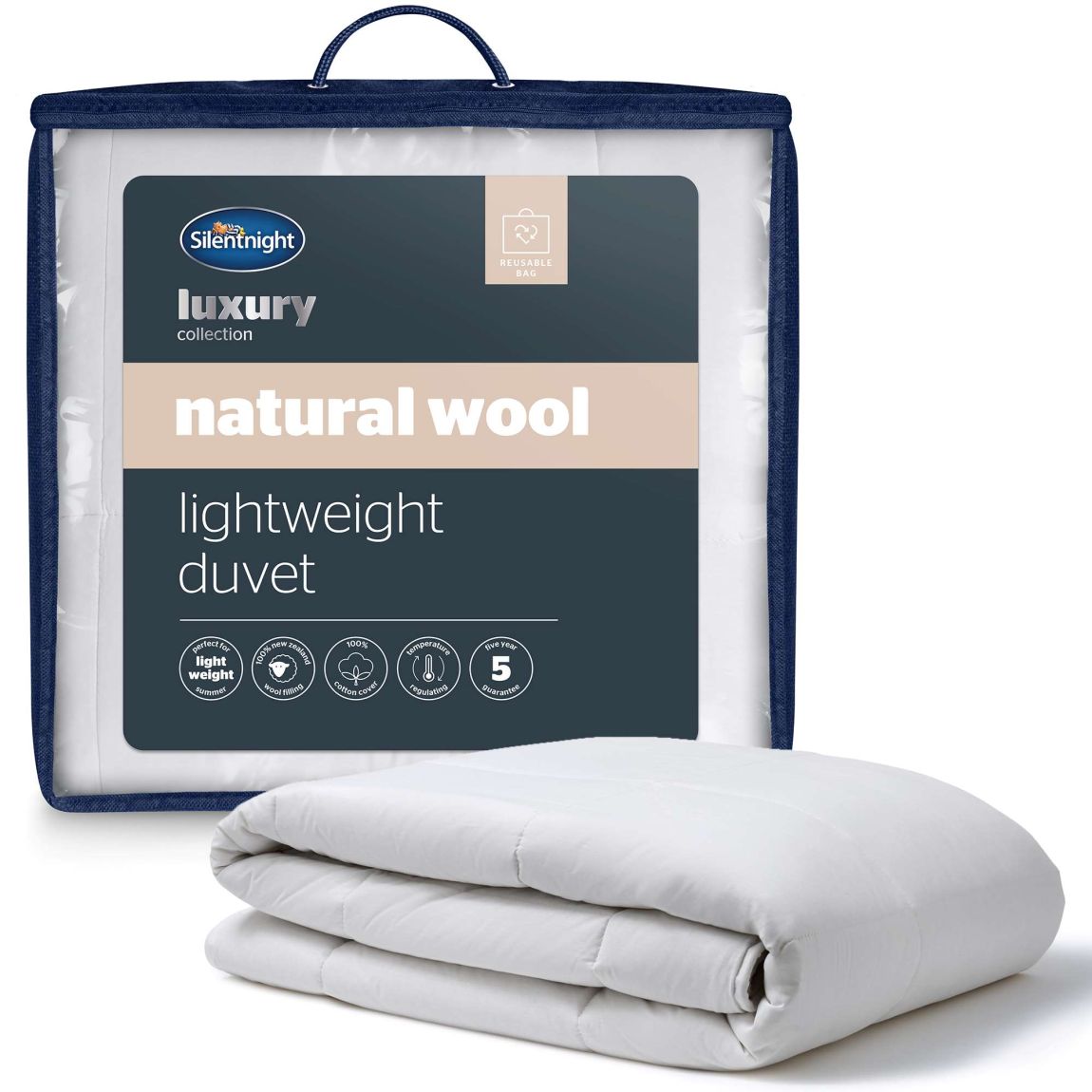 Silentnight Luxury Lightweight Wool Duvet - King